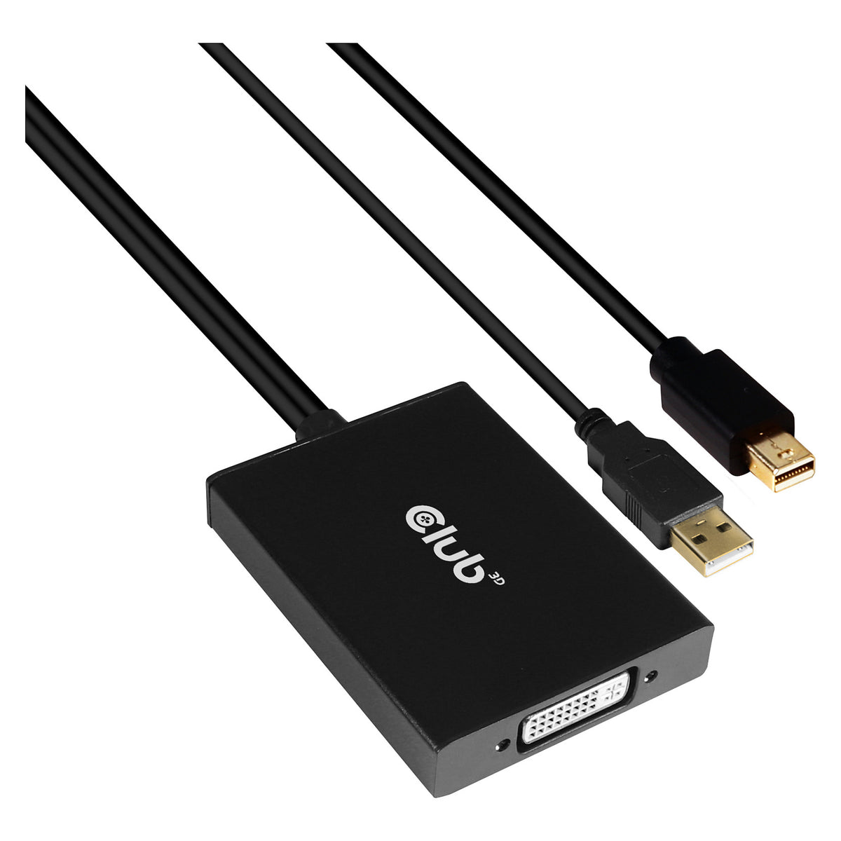 Club3D Adapter MiniDisplayport > DVI-D (Active Dual) St/Bu retail