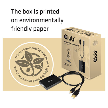 Club3D Adapter MiniDisplayport > DVI-D (Active Dual) St/Bu retail
