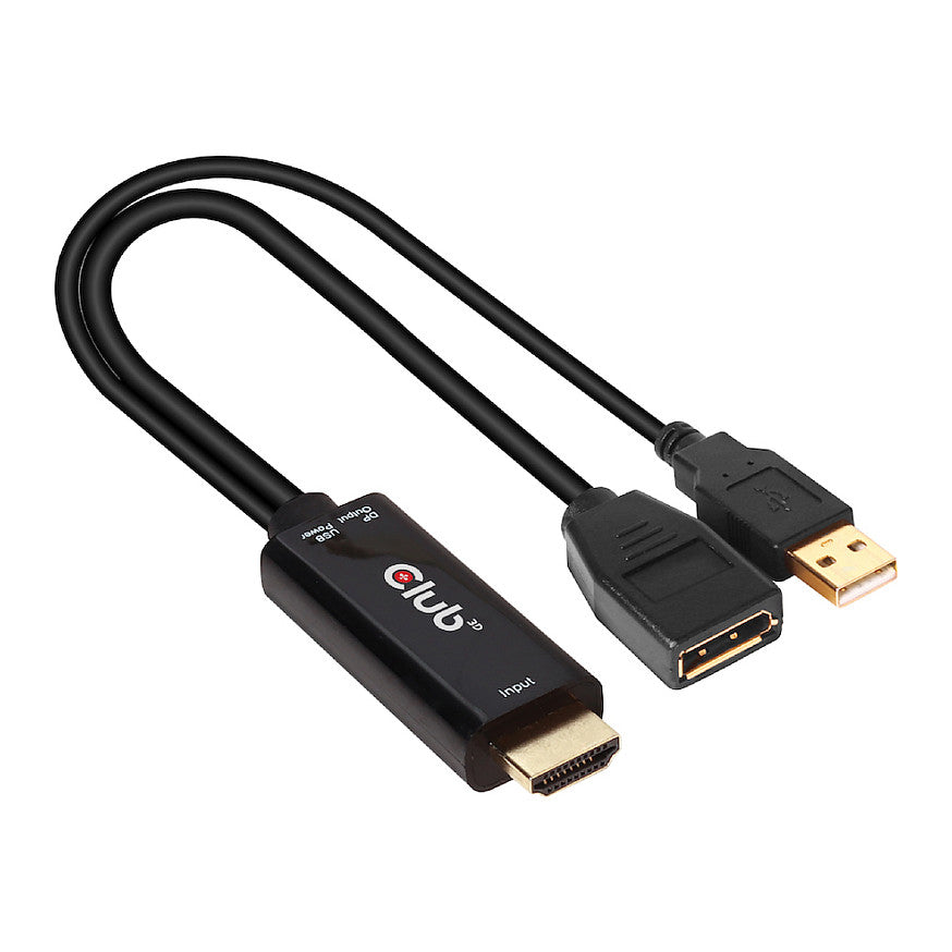 Club3D Adapter HDMI 2.0 > DP 1.2 4K60Hz HDR aktiv St/Bu retail