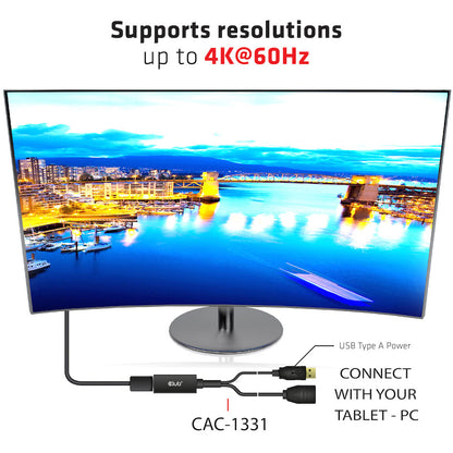 Club3D Adapter HDMI 2.0 > DP 1.2 4K60Hz HDR aktiv St/Bu retail