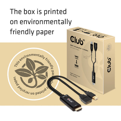 Club3D Adapter HDMI 2.0 > DP 1.2 4K60Hz HDR aktiv St/Bu retail