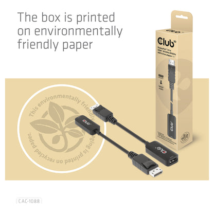 Club3D Adapter DisplayPort 1.4 > HDMI HDR 8K60Hz aktiv retail