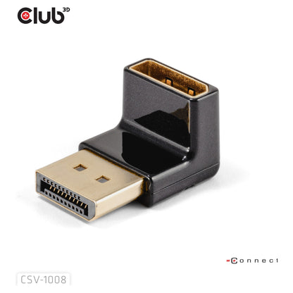 Club3D Adapter DP > DP 1.4 90° abgewinkelt 4K@120Hz St/Bu retail