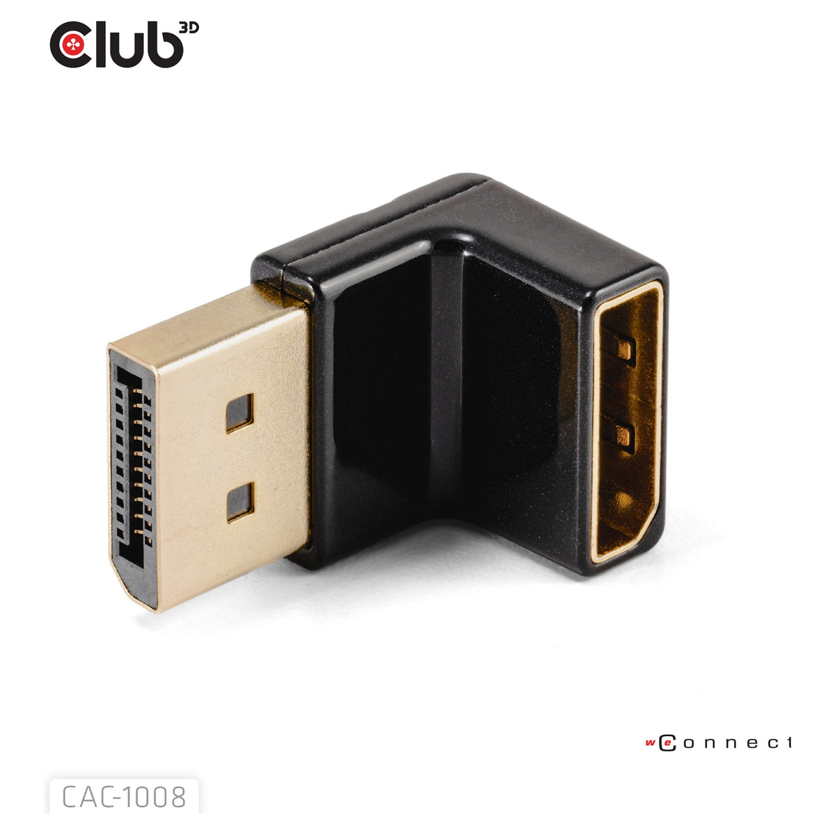 Club3D Adapter DP > DP 1.4 90° abgewinkelt 4K@120Hz St/Bu retail