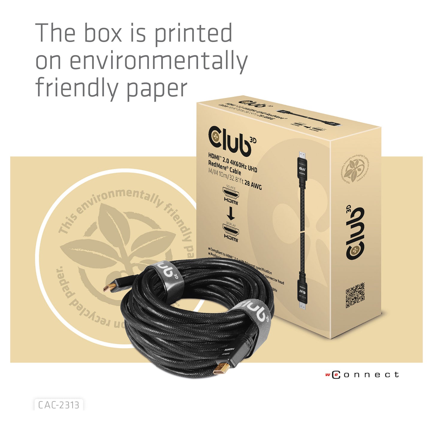 Club3D HDMI-Kabel A -> A 2.0 RedMere 4K60Hz UHD 10 Meter retail