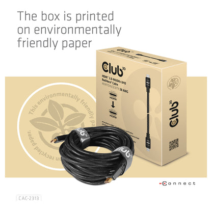Club3D HDMI-Kabel A -> A 2.0 RedMere 4K60Hz UHD 10 Meter retail