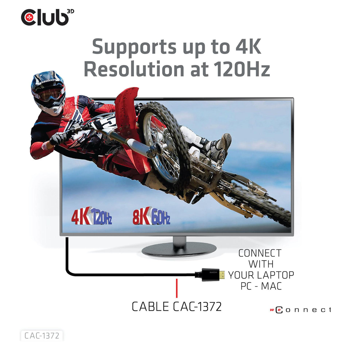 Club3D HDMI-Kabel A -> A 2.1 Ultra High Speed 10K HDR 2m retail