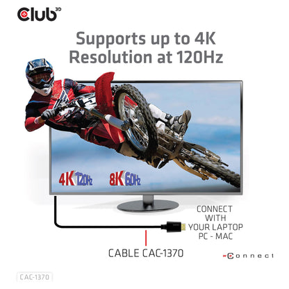 Club3D HDMI-Kabel A -> A 2.1 Ultra High Speed 10K HDR 1.5m retail