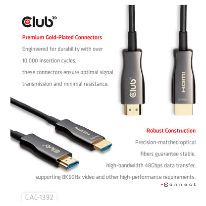 Club3D HDMI-Kabel A -> A 2.1 aktiv opt. 8K60Hz UHD 30 Meter retail