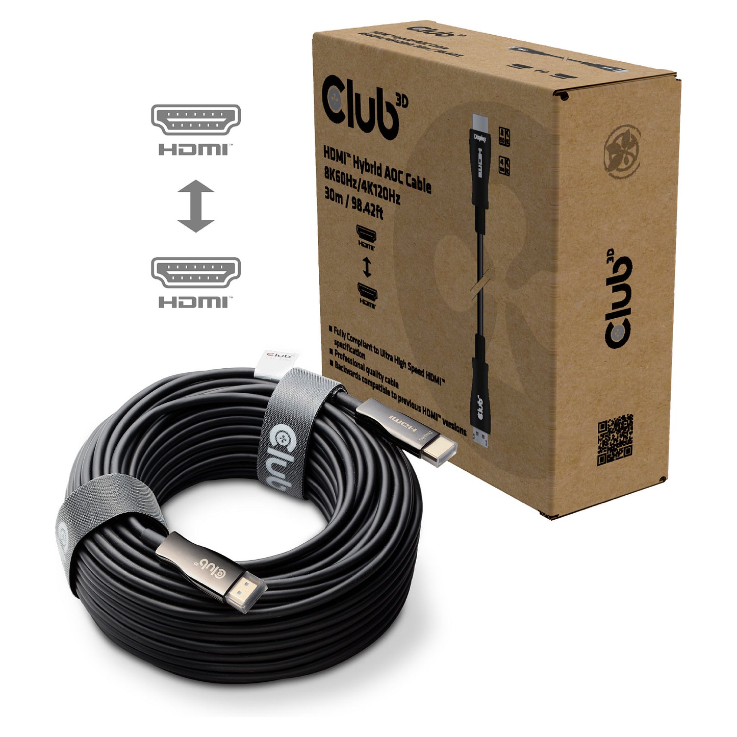 Club3D HDMI-Kabel A -> A 2.1 aktiv opt. 8K60Hz UHD 30 Meter retail