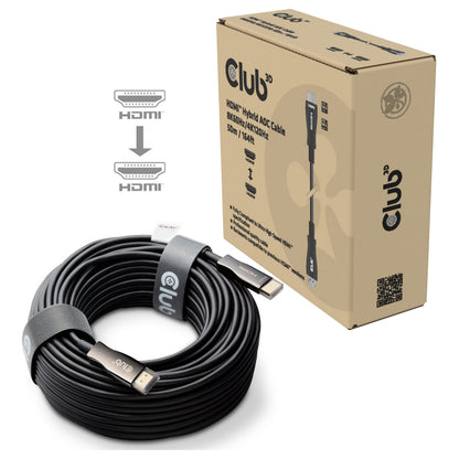 Club3D HDMI-Kabel A -> A 2.1 aktiv opt. 8K60Hz UHD 50 Meter retail