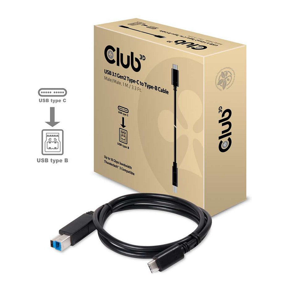 Club3D Kabel USB 3.1 Typ C > USB Typ B 1.0m St/St