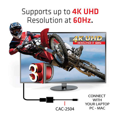Club3D Adapter USB 3.1 Typ C > HDMI 2.0 UHD HDR aktiv St/Bu