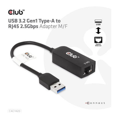Club3D Adapter USB 3.2 Typ A > RJ45 2.5Gb