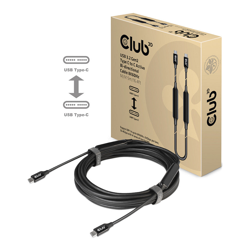 Club3D Kabel USB 3.2 Typ C 5m aktiv St/St