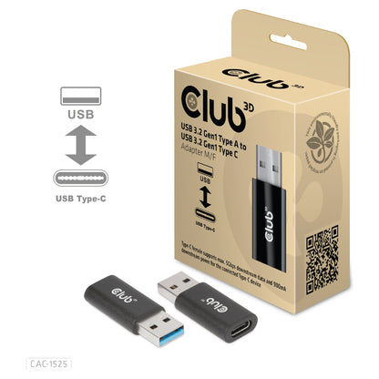 Club3D Adapter USB 3.2 Typ A <> USB 3.2 Typ C St/Bu