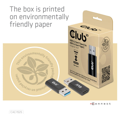 Club3D Adapter USB 3.2 Typ A <> USB 3.2 Typ C St/Bu