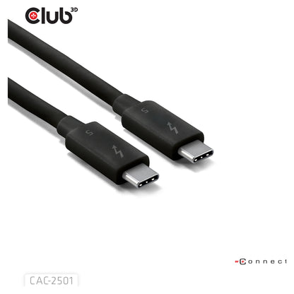 Club3D Kabel Thunderbolt5 zertifi. 8K240Hz/ 80/120Gbps 1m