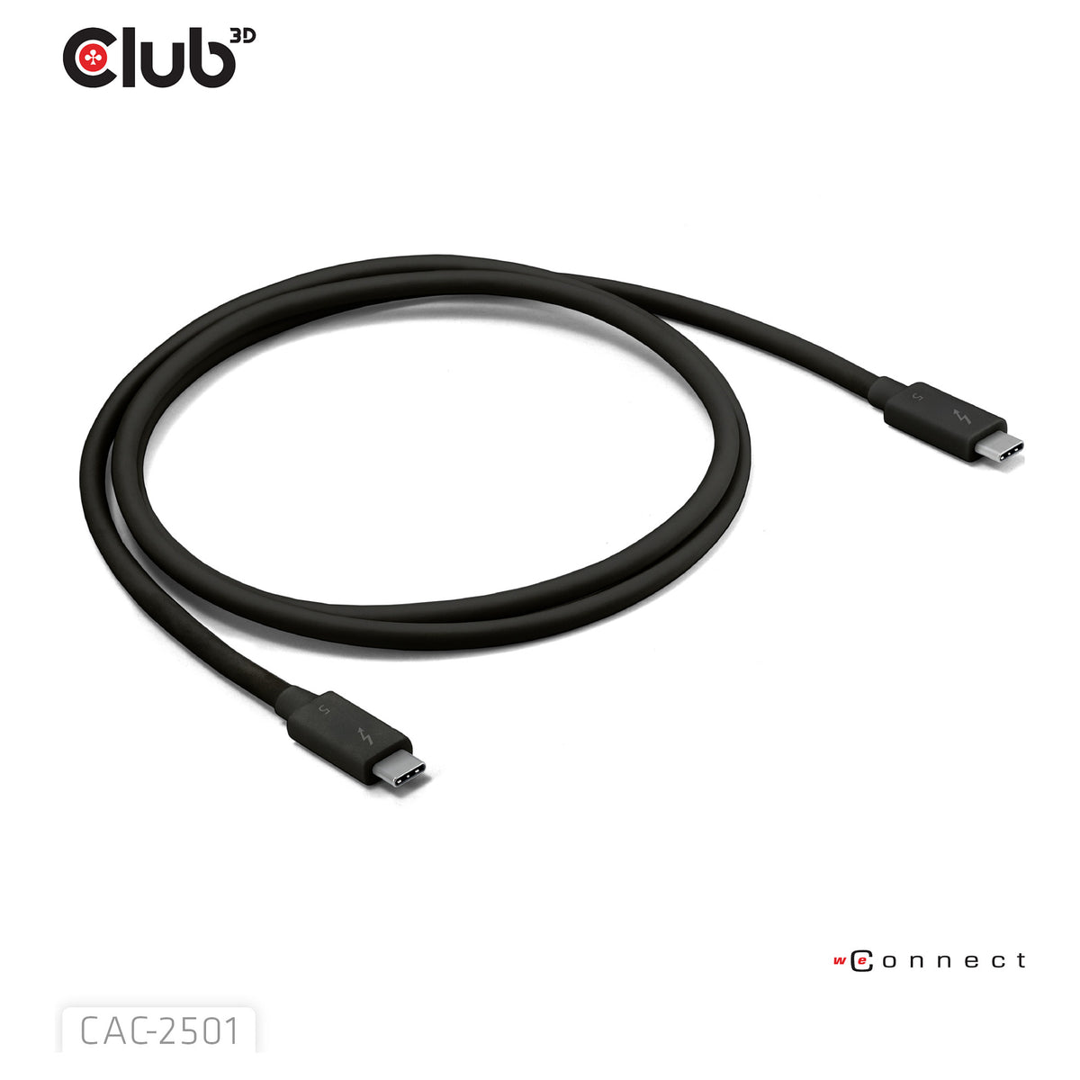 Club3D Kabel Thunderbolt5 zertifi. 8K240Hz/ 80/120Gbps 1m