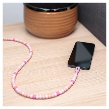 Club3D Lifestyle USB-C Perlen-Kabel PD60W.480Mbps 2m rosa
