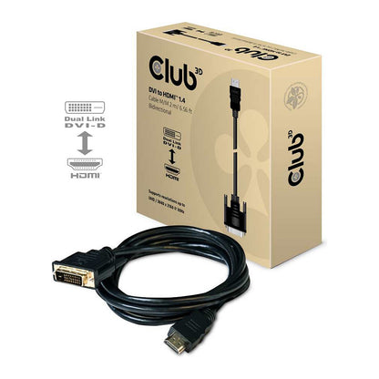 Club3D Kabel DVI <-> HDMI 1.4 2m 4K30Hz St/St