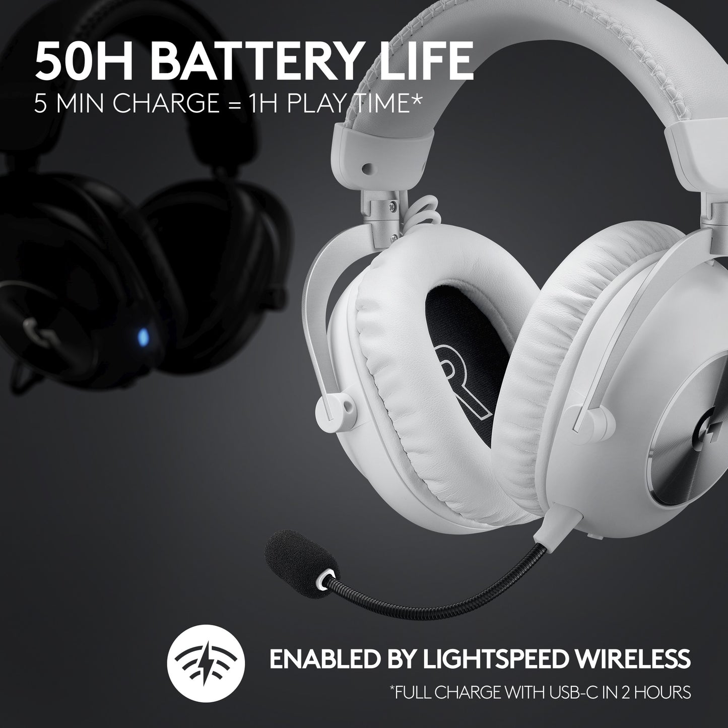 LOGITECH PRO X 2 LIGHTSPEED Wireless Gaming Headset - WHITE - EMEA28-935