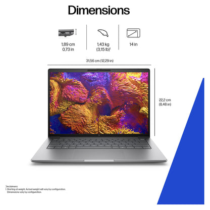 HP ZBook 8 G1a AMD Ryzen AI 7 PRO 350 35.56cm 14Zoll WUXGA 32GB 1TB/SSD W11P 3J Gar (DE)