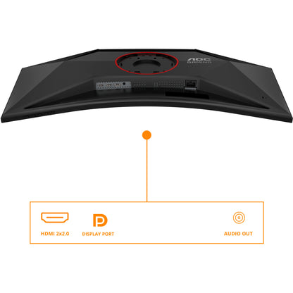 86cm/34" (3440x1440) AOC CU34G4 21:9 FastVA 0,5ms 180Hz HDMI DisplayPort Curved Freesync Premium HDR10 Black