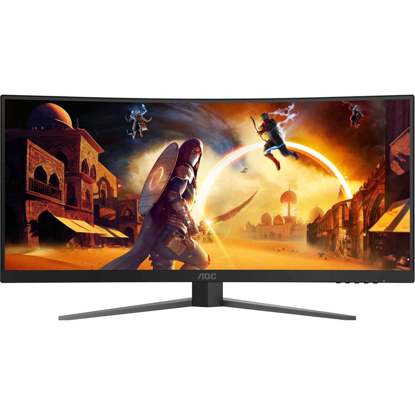 86cm/34" (3440x1440) AOC CU34G4 21:9 FastVA 0,5ms 180Hz HDMI DisplayPort Curved Freesync Premium HDR10 Black