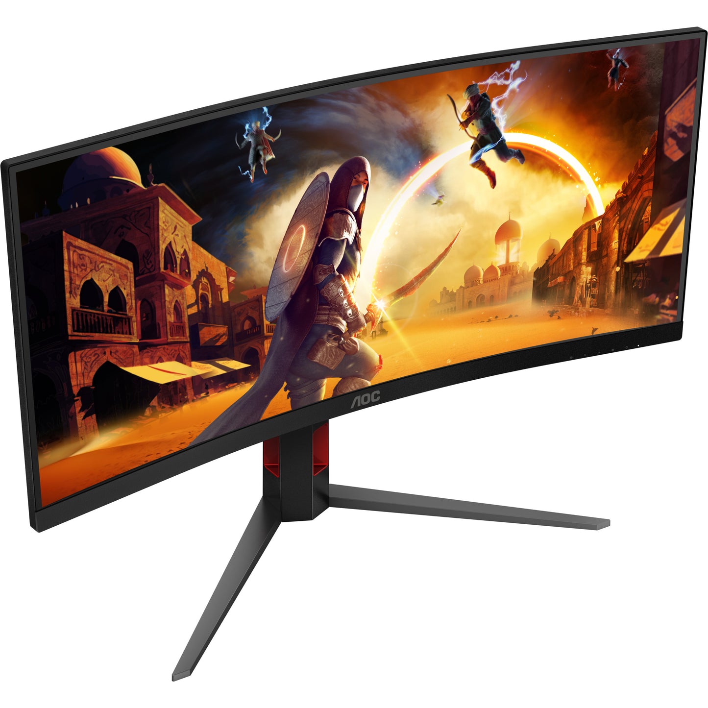 86cm/34" (3440x1440) AOC CU34G4 21:9 FastVA 0,5ms 180Hz HDMI DisplayPort Curved Freesync Premium HDR10 Black