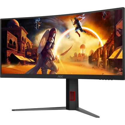 86cm/34" (3440x1440) AOC CU34G4 21:9 FastVA 0,5ms 180Hz HDMI DisplayPort Curved Freesync Premium HDR10 Black