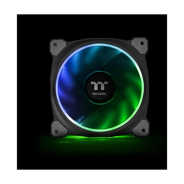 140mm Thermaltake Riing Plus 14 LED RGB Radiator Fan TT Premium Black 3 Pack