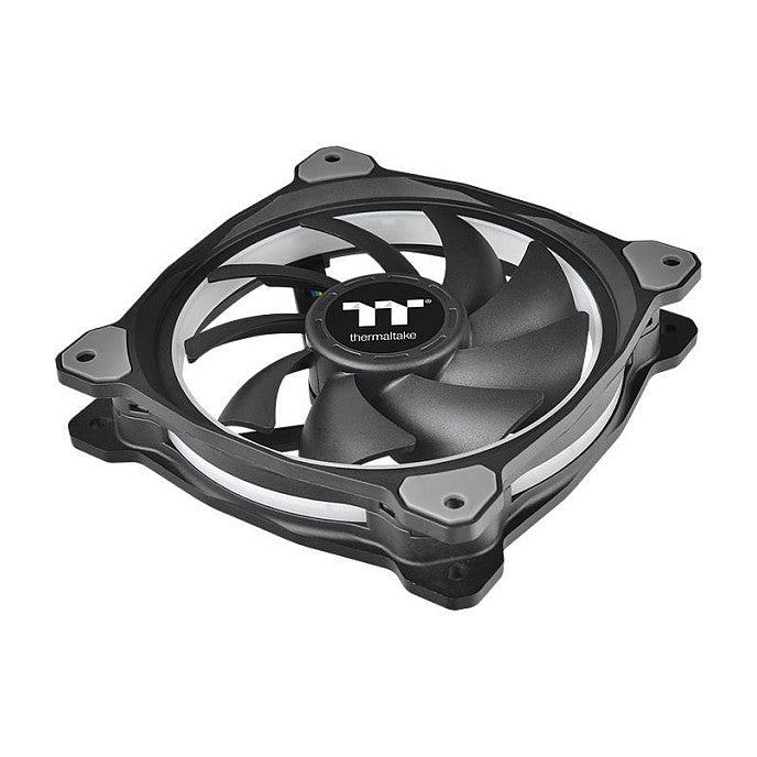 140mm Thermaltake Riing Plus 14 LED RGB Radiator Fan TT Premium Black 3 Pack