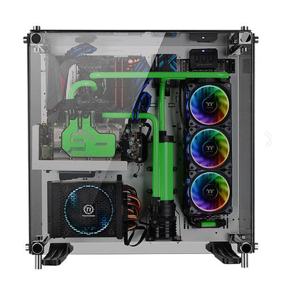140mm Thermaltake Riing Plus 14 LED RGB Radiator Fan TT Premium Black 3 Pack
