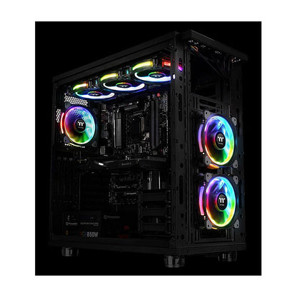 140mm Thermaltake Riing Plus 14 LED RGB Radiator Fan TT Premium Black 3 Pack