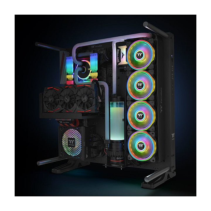 120mm Thermaltake Riing Quad 12 RGB Radiator Fan TT Premium Edition Black 3 Pack