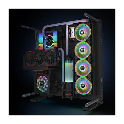 120mm Thermaltake Riing Quad 12 RGB Radiator Fan TT Premium Edition Black 3 Pack