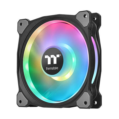 120mm Thermaltake Riing Duo 12 RGB Radiator Fan 3 Pack Black