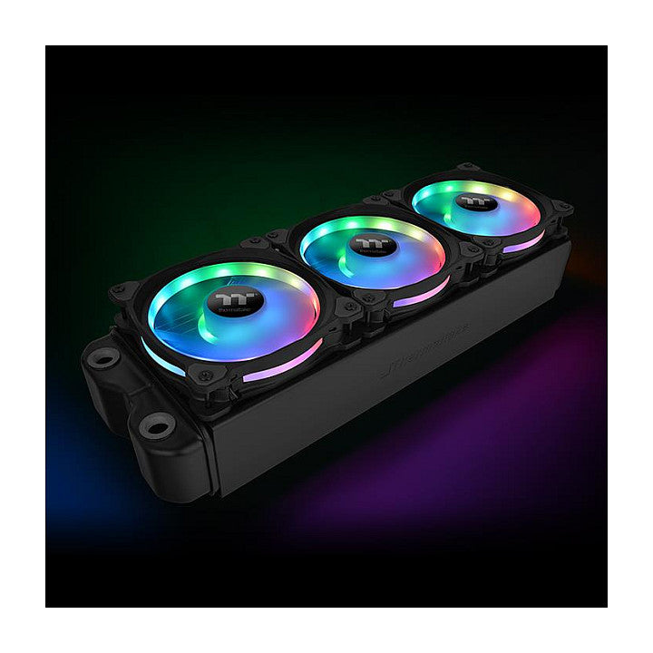 120mm Thermaltake Riing Duo 12 RGB Radiator Fan 3 Pack Black