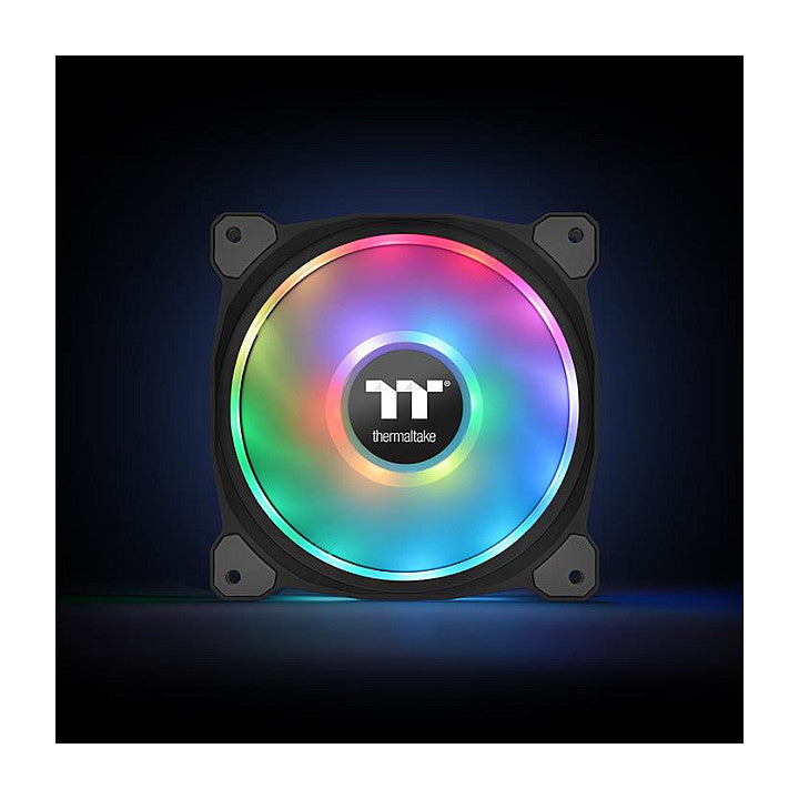 120mm Thermaltake Riing Duo 12 RGB Radiator Fan 3 Pack Black
