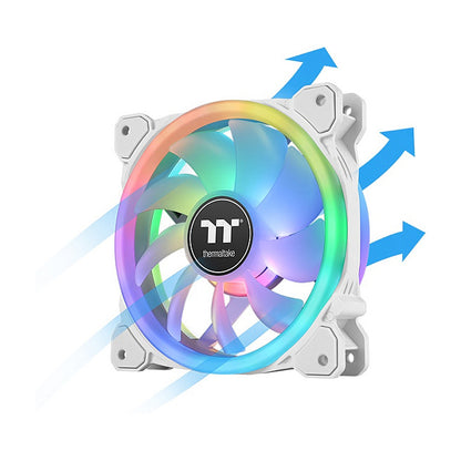 120mm Thermaltake SWAFAN 12 RGB Radiator Fan TT Premium Edition White 3 Pack