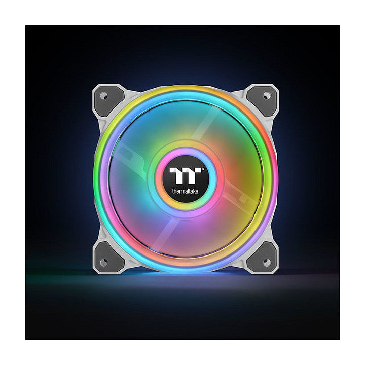 120mm Thermaltake Riing Quad 12 RGB Radiator Fan TT Premium Edition 3 Pack White