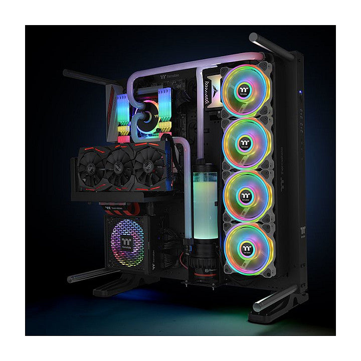 120mm Thermaltake Riing Quad 12 RGB Radiator Fan TT Premium Edition 3 Pack White