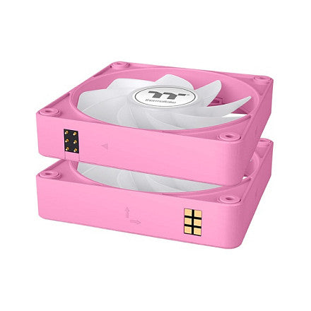 120mm Thermaltake CT120 EX Reverse ARGB Sync PC Cooling Fan Pink 3 Pack