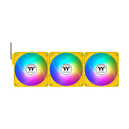 140mm Thermaltake CT140 EX Reverse ARGB Sync PC Cooling Fan Bumblebee 3 Pack