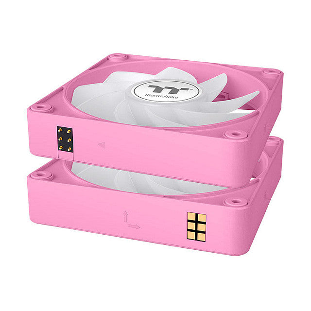 140mm Thermaltake CT140 EX Reverse ARGB Sync PC Cooling Fan Pink 3 Pack