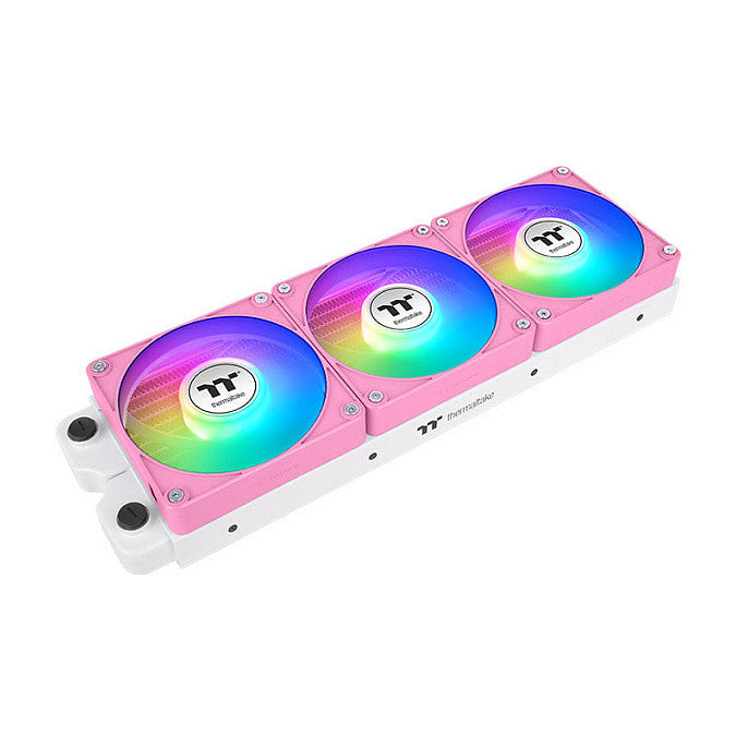 140mm Thermaltake CT140 EX Reverse ARGB Sync PC Cooling Fan Pink 3 Pack