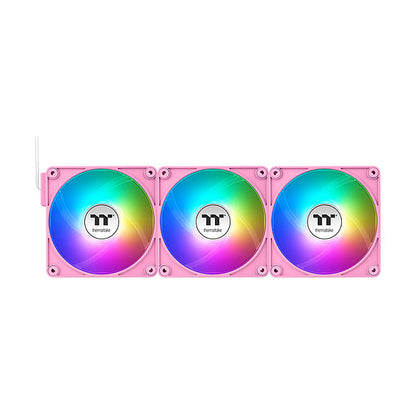 120mm Thermaltake CT120 EX ARGB Sync PC Cooling Fan Pink 3 Pack
