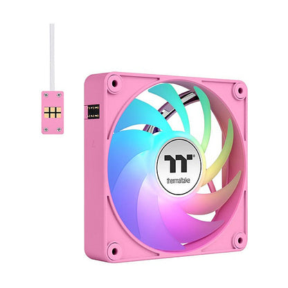 140mm Thermaltake CT140 EX ARGB Sync PC Cooling Fan Pink 3 Pack
