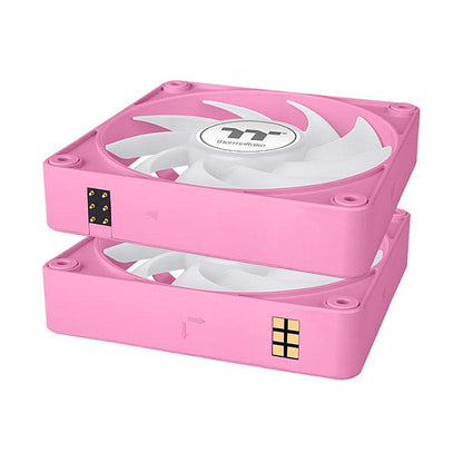 140mm Thermaltake CT140 EX ARGB Sync PC Cooling Fan Pink 3 Pack